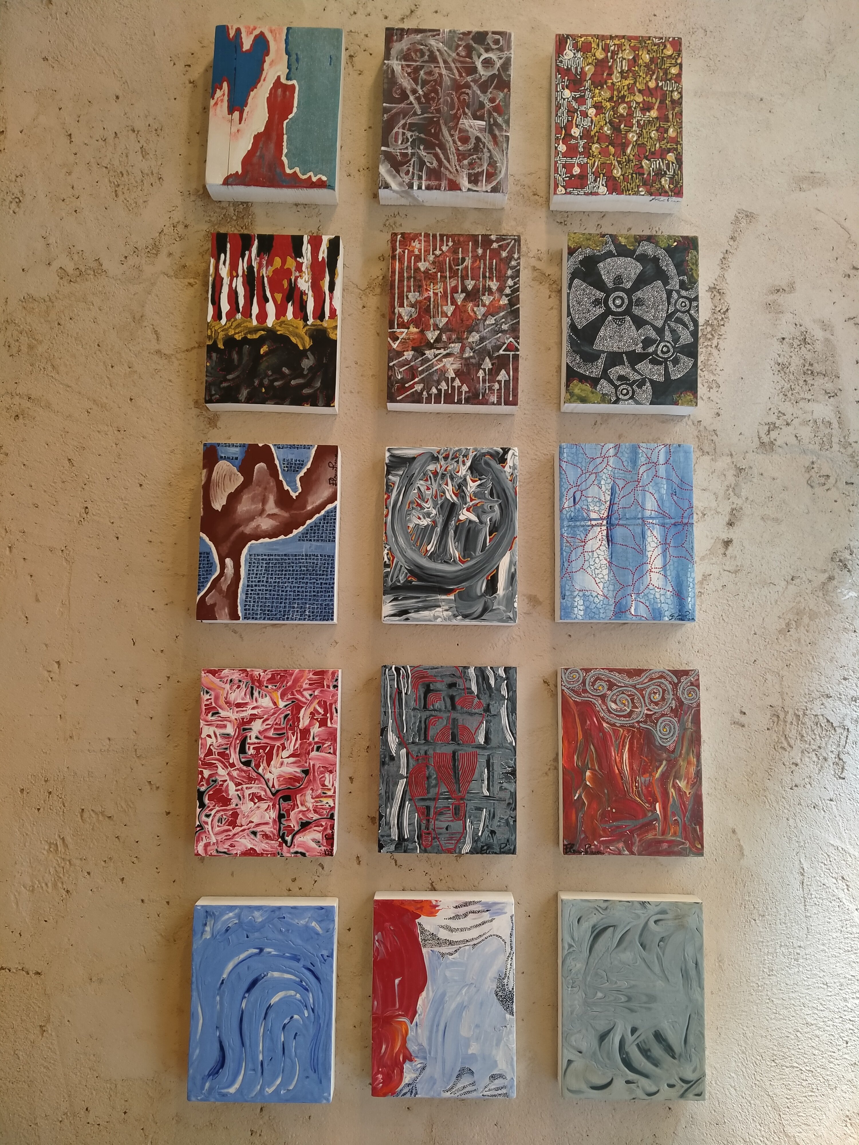 Gallery wall with exhibition of the "I Massellini" collectionvia De Serragli 24r Florence Italy