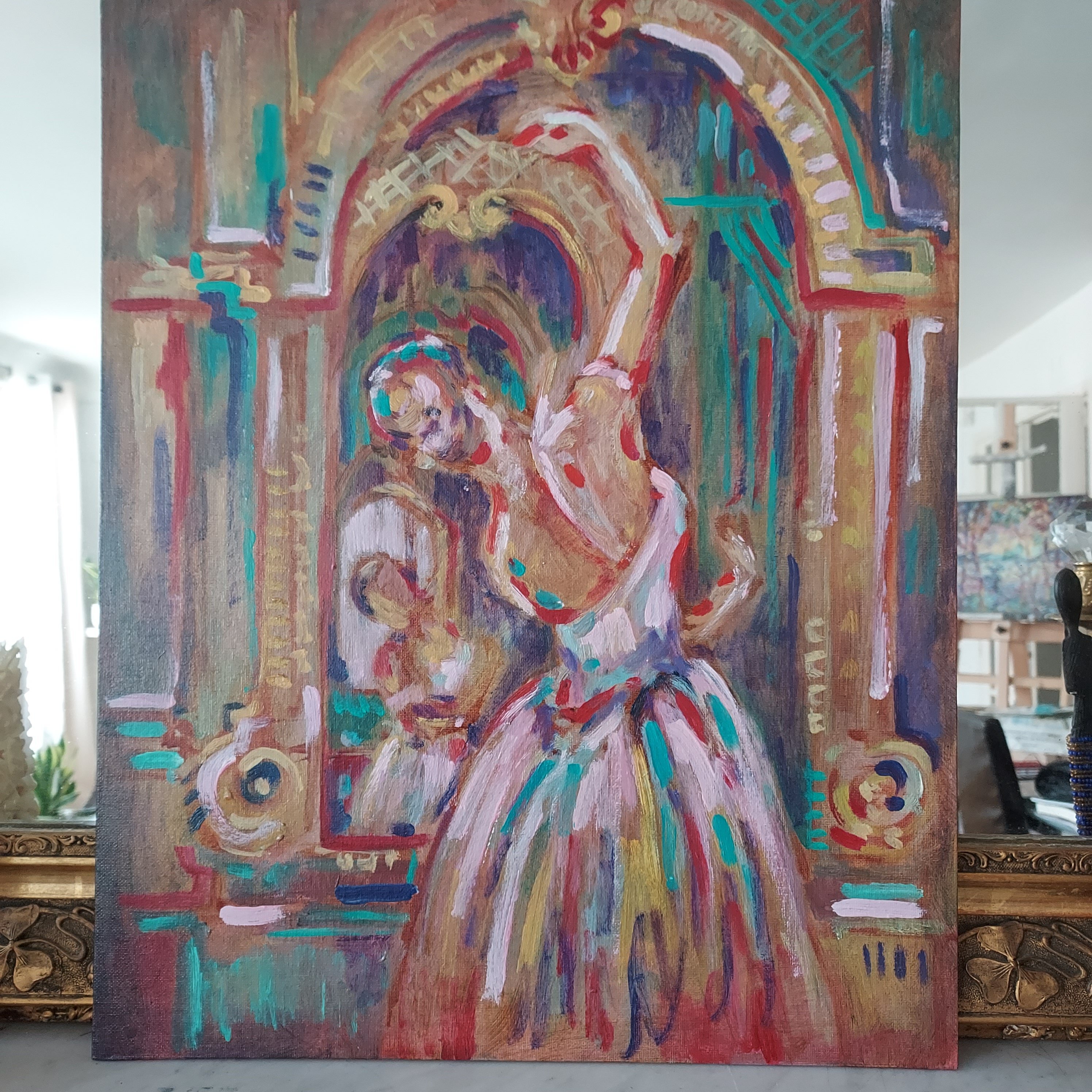 Reflets dans le miroir de l'atelier