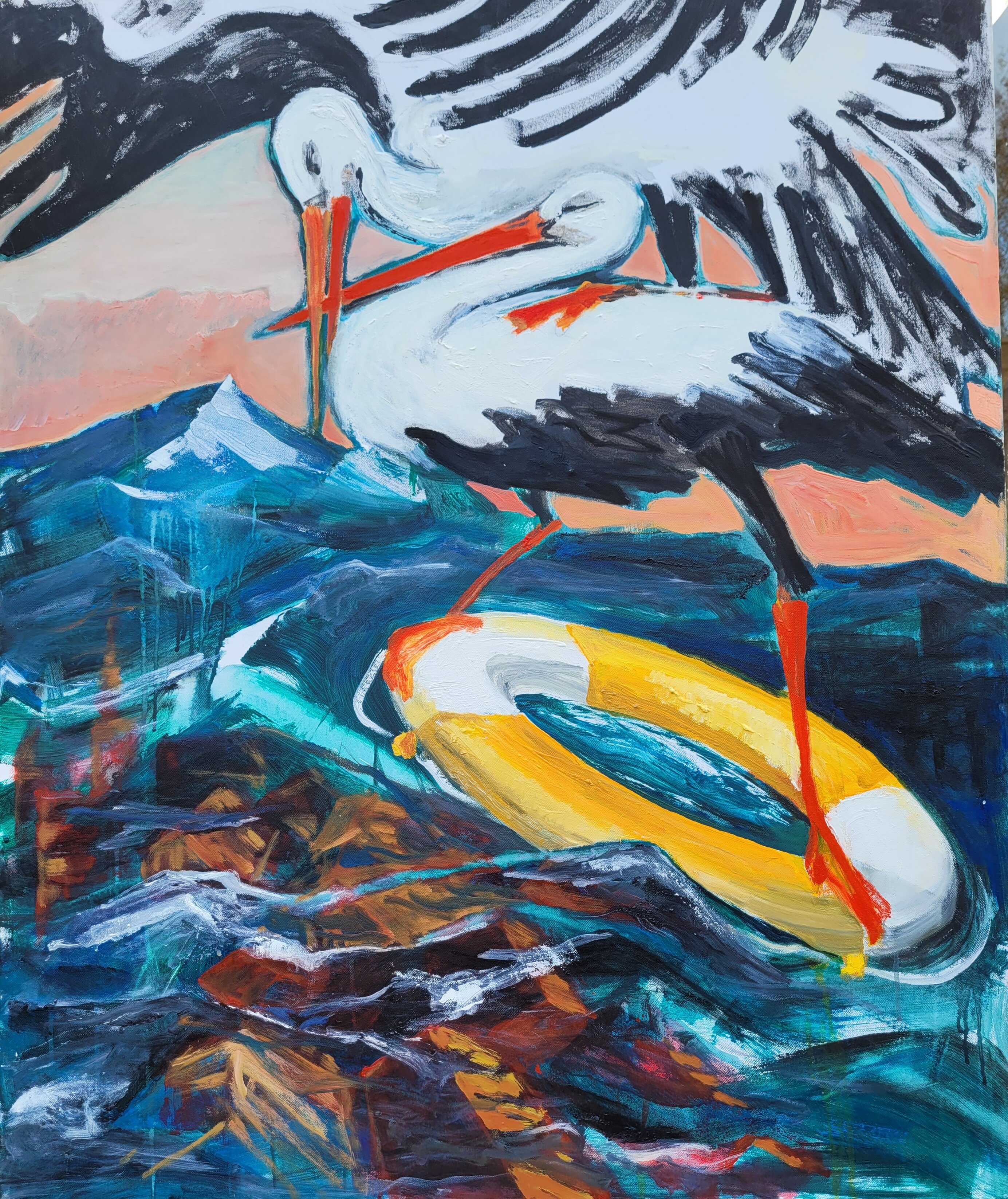 Seascape. Acryl and oil on canvas. 120x100 cm.