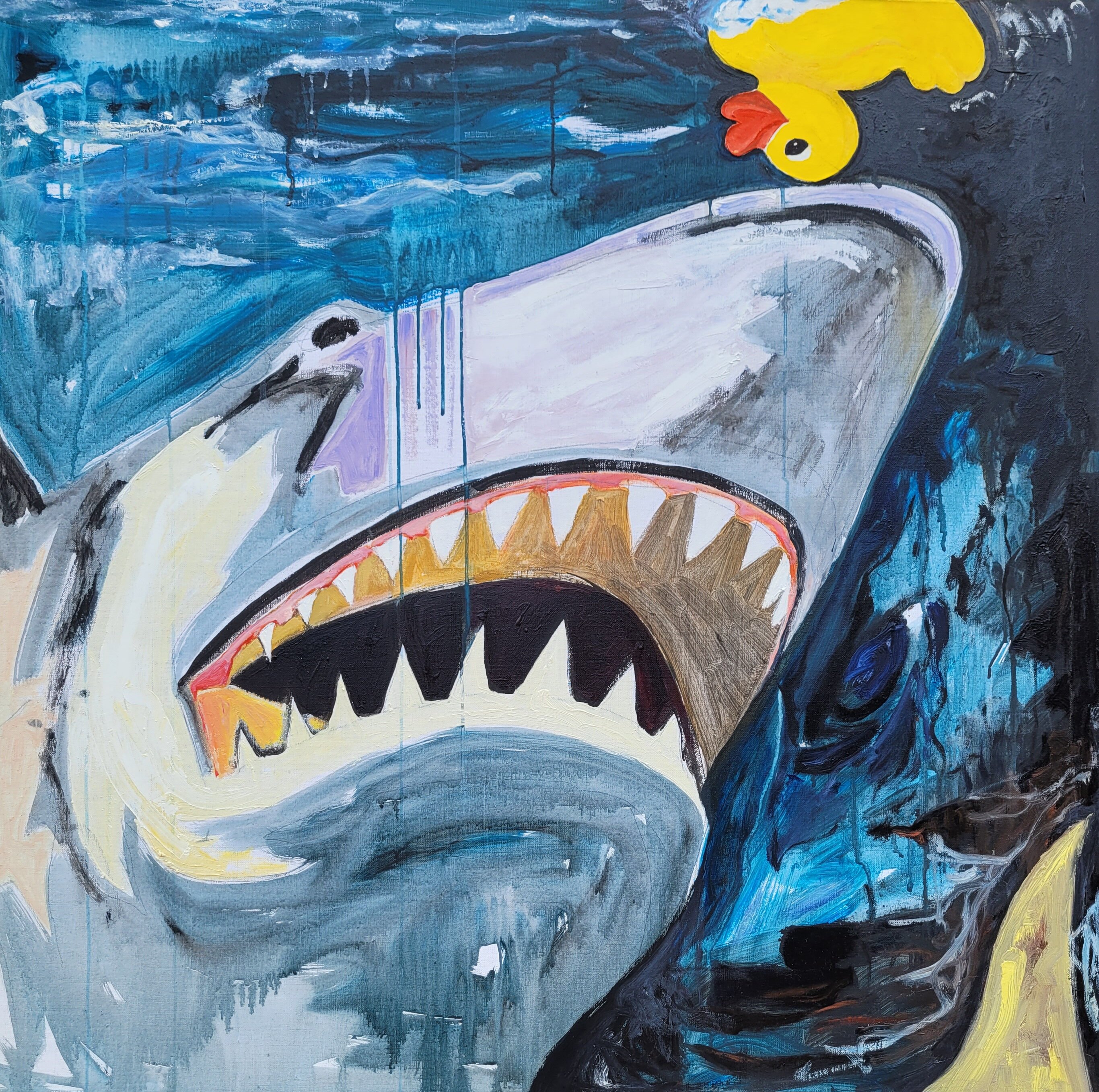 Endagered species. Acryl and oil on canvas. 100x100 cm.