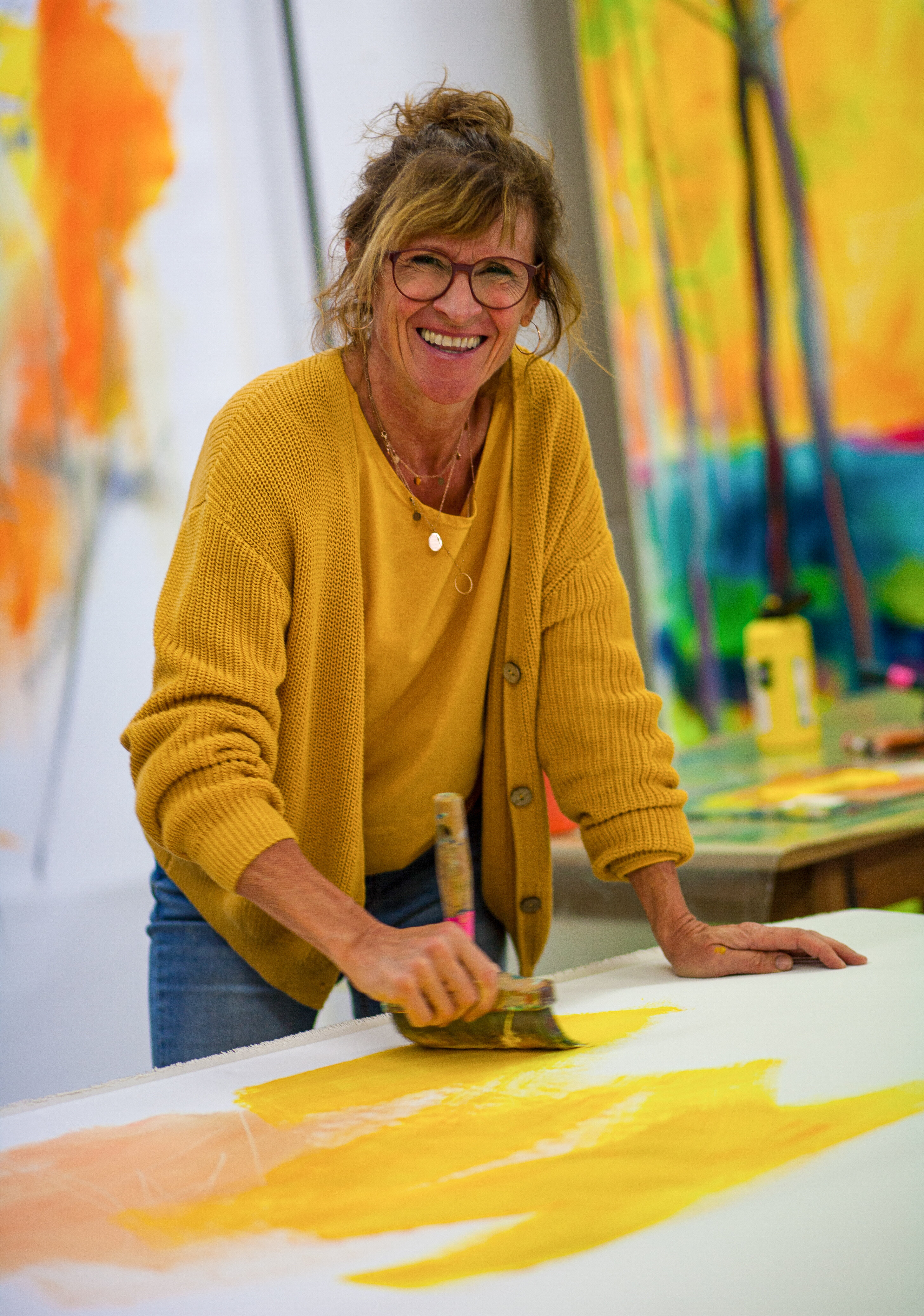 Arbeit im Atelier in Köln