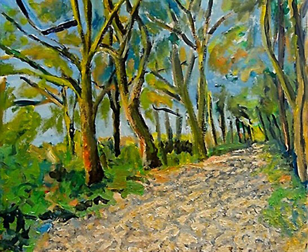 Weg im Park, Ölskizze