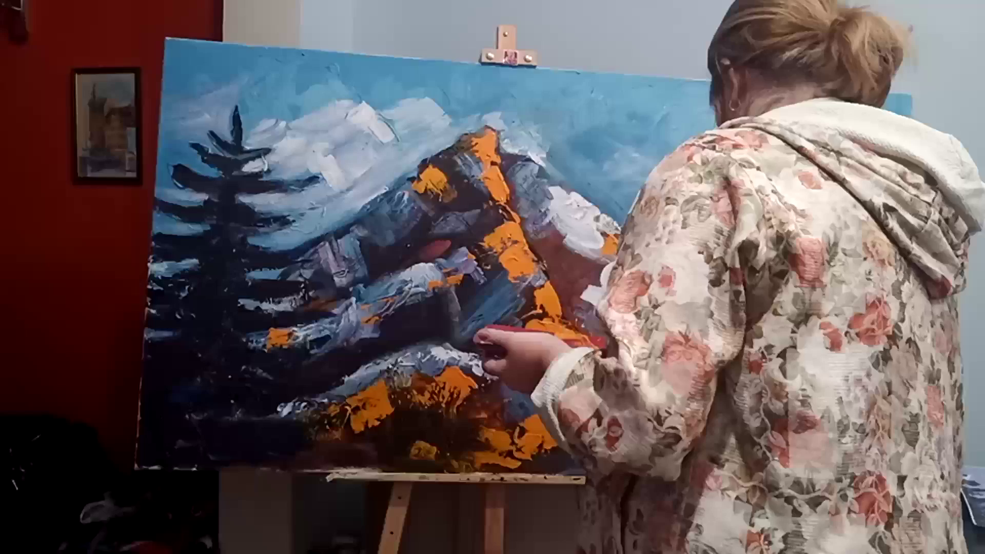 Working in my home studio in Ukraine