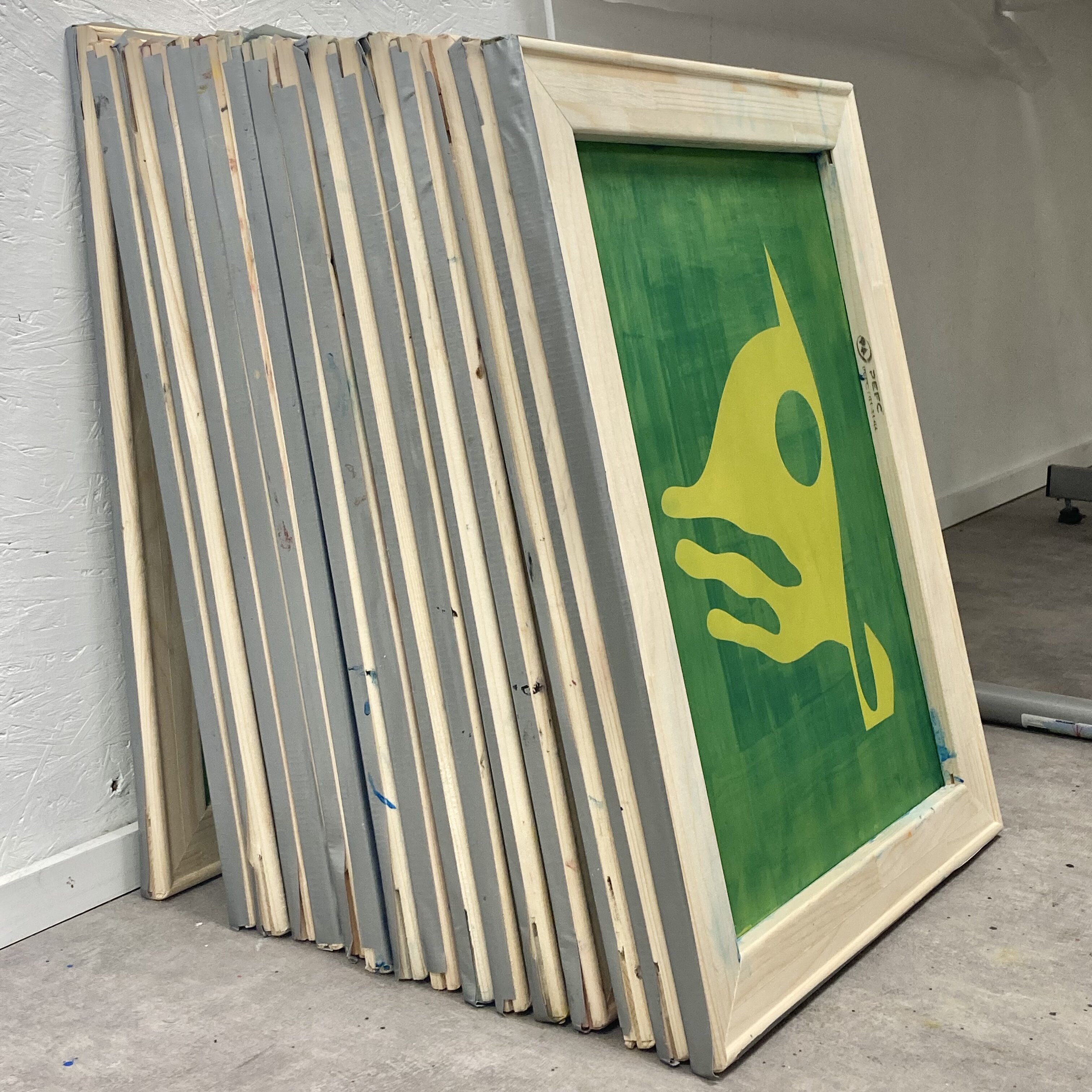 Screens I made myself for screenprinting